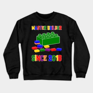 Master Builder Tee Block Building Gift Funny Building Brick Building Blocks Birthday Tee Retro Vintage Builder Crewneck Sweatshirt